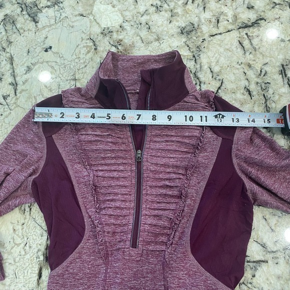 Lululemon Run Your Heart Out Pullover Quarter Zip in Heathered Plum - Picture 7 of 10